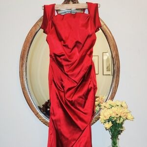 Besty & Adam Satin Pinup Cocktail Dress